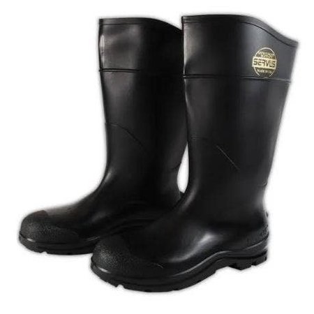 SERVUS Size 8 Steel Toe Footwear, Black 18821-BLM-080